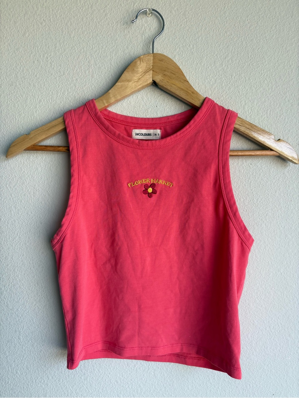 Flower Market Pink Sleeveless Tank Top